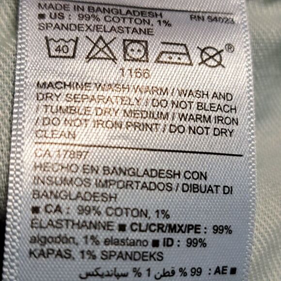 Old Navy Mens Dark Wash 5-Pocket Slim Fit Denim Blue Jeans 28x30 - Picture 8 of 8